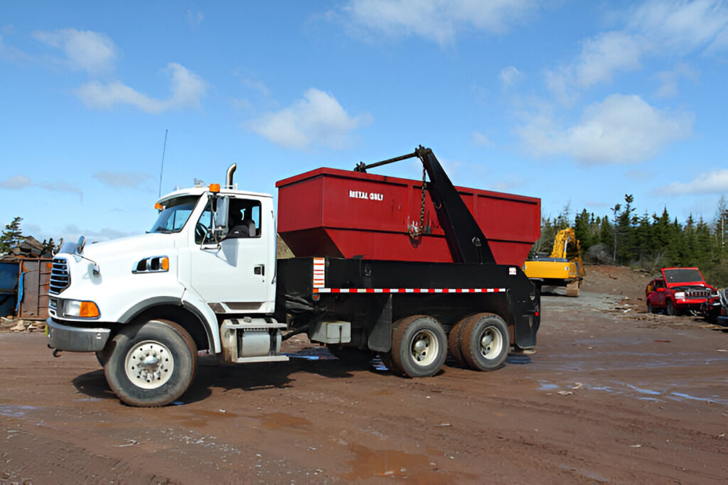 Roll-off dumpsters available for rent with Krug Disposal & Hauling.