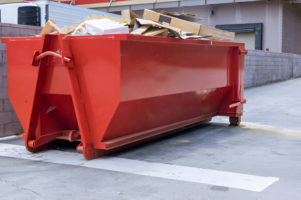 Roll-off dumpsters available for rent with Krug Disposal & Hauling.